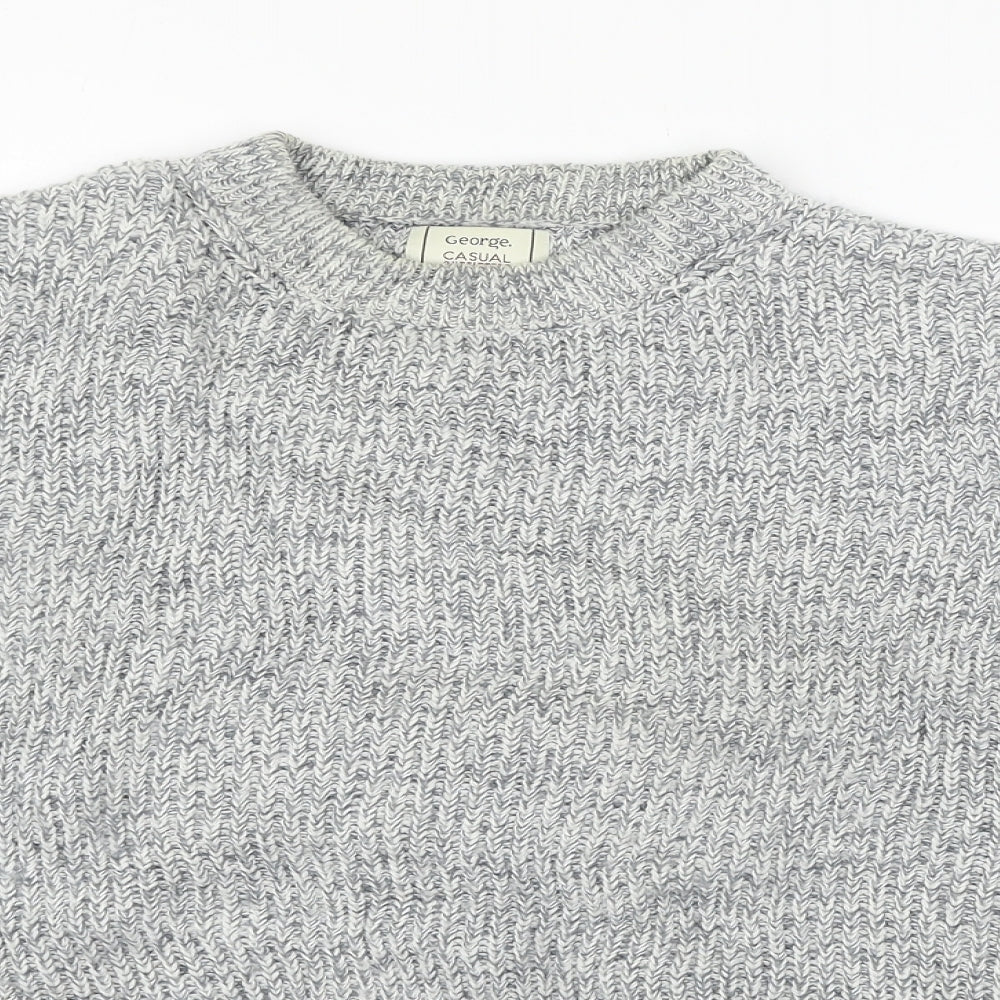 George Womens Grey  Knit Pullover Jumper Size L