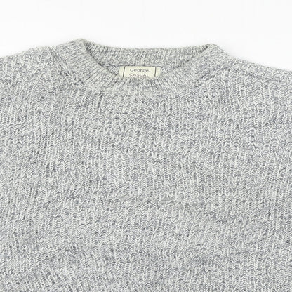 George Womens Grey  Knit Pullover Jumper Size L