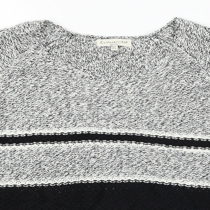 F&F Womens Black Geometric Knit Pullover Jumper Size 10