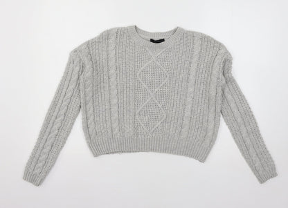 Womens UK Size 6 Atmosphere Grey Pullover Jumper