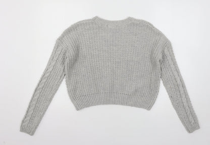Womens UK Size 6 Atmosphere Grey Pullover Jumper