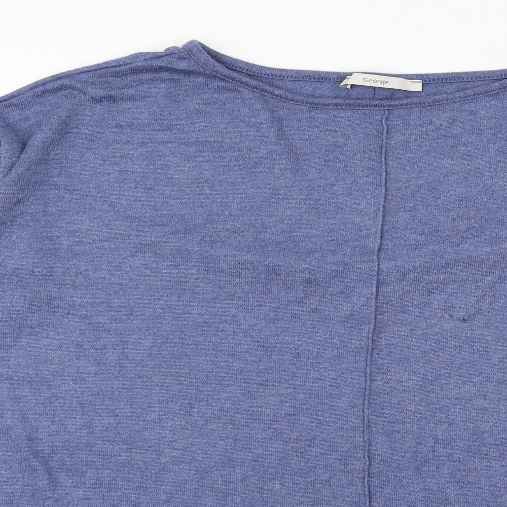 George Womens Blue  Knit Pullover Jumper Size 8