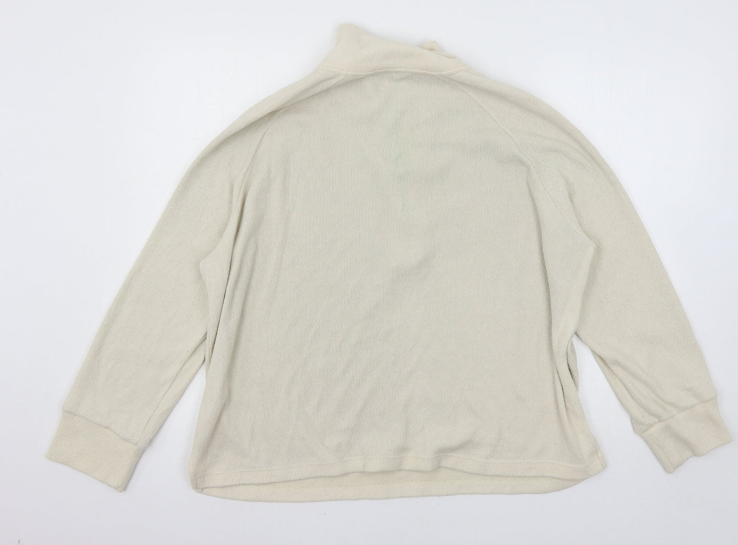 TU Womens Ivory  Jersey Pullover Sweatshirt Size 12