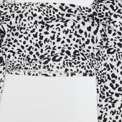 Womens UK Size S Preworn White Basic T-Shirt