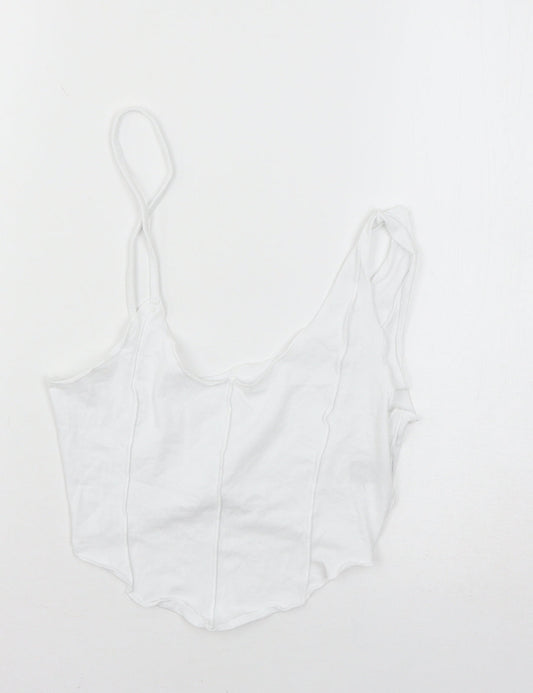 SheIn Womens White  Jersey Basic Tank Size XS