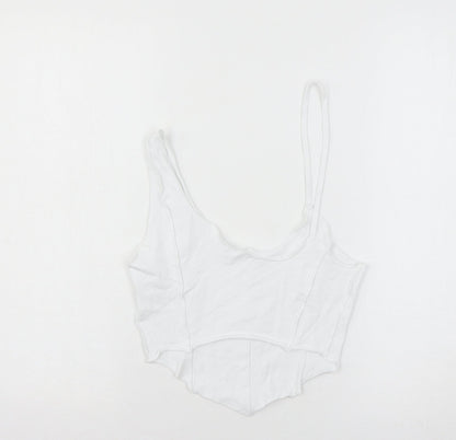 SheIn Womens White  Jersey Basic Tank Size XS