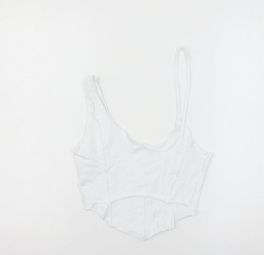 SheIn Womens White  Jersey Basic Tank Size XS