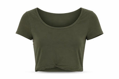 Womens UK Size 6 New Look Green Basic T-Shirt