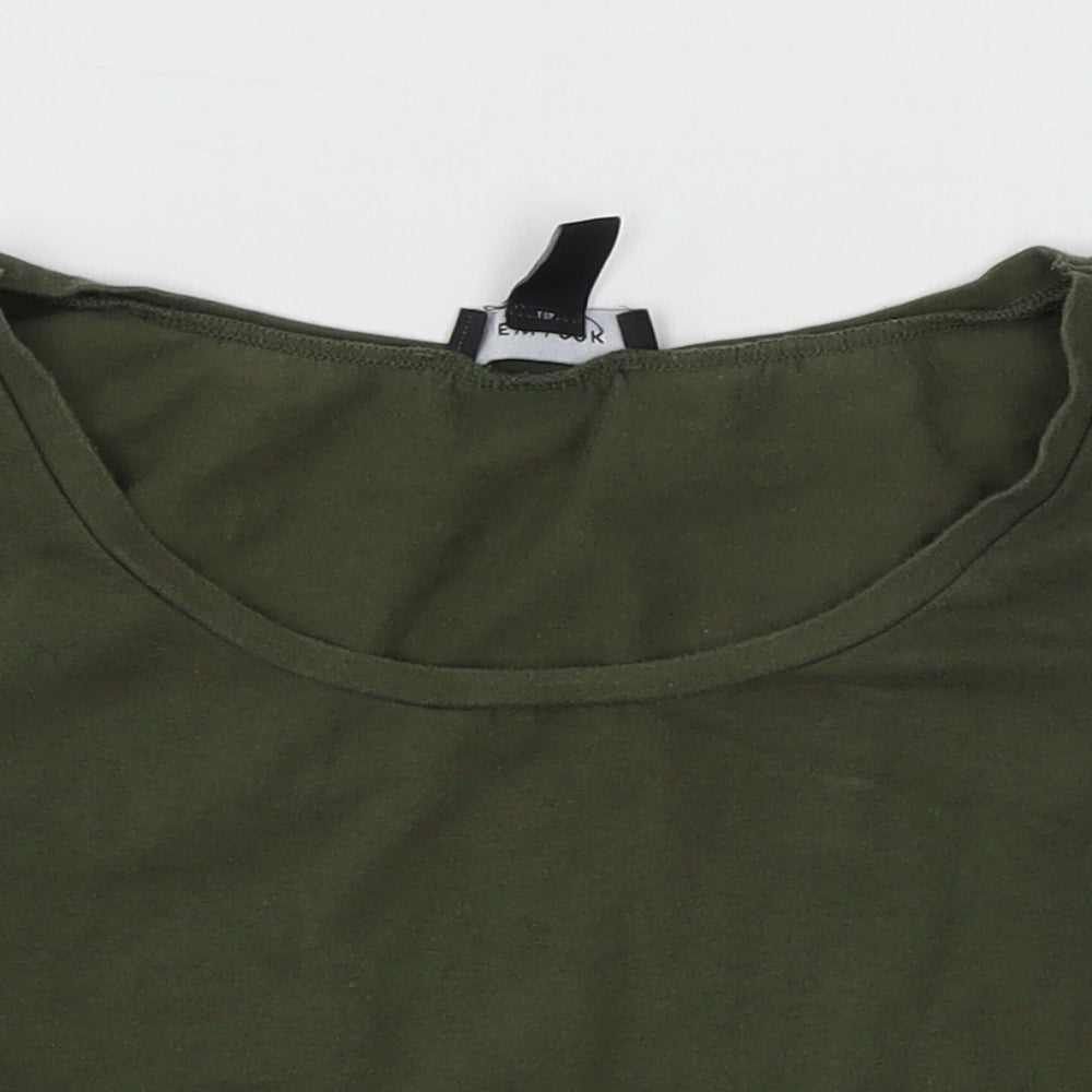 Womens UK Size 6 New Look Green Basic T-Shirt