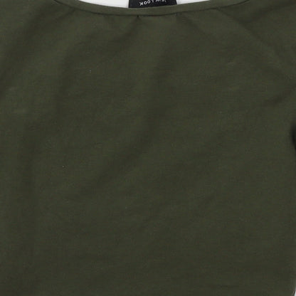 Womens UK Size 6 New Look Green Basic T-Shirt