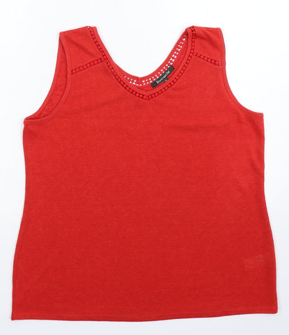 Womens UK Size 16 Bonmarché Red Vest Jumper