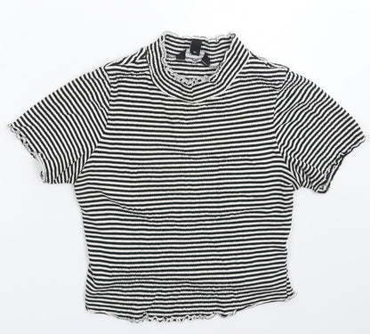 New Look Womens Multicoloured Striped  Basic T-Shirt Size 8
