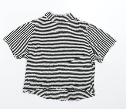 New Look Womens Multicoloured Striped  Basic T-Shirt Size 8