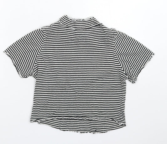 New Look Womens Multicoloured Striped  Basic T-Shirt Size 8