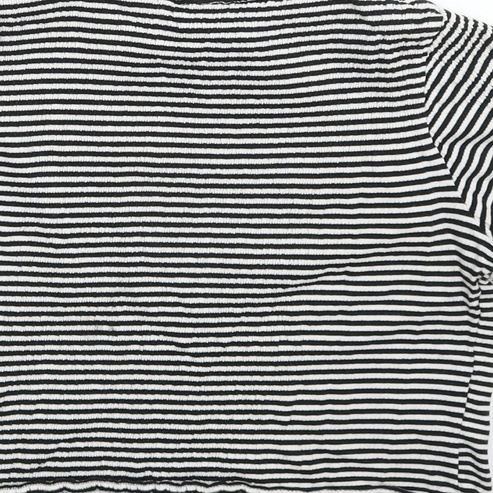 New Look Womens Multicoloured Striped  Basic T-Shirt Size 8