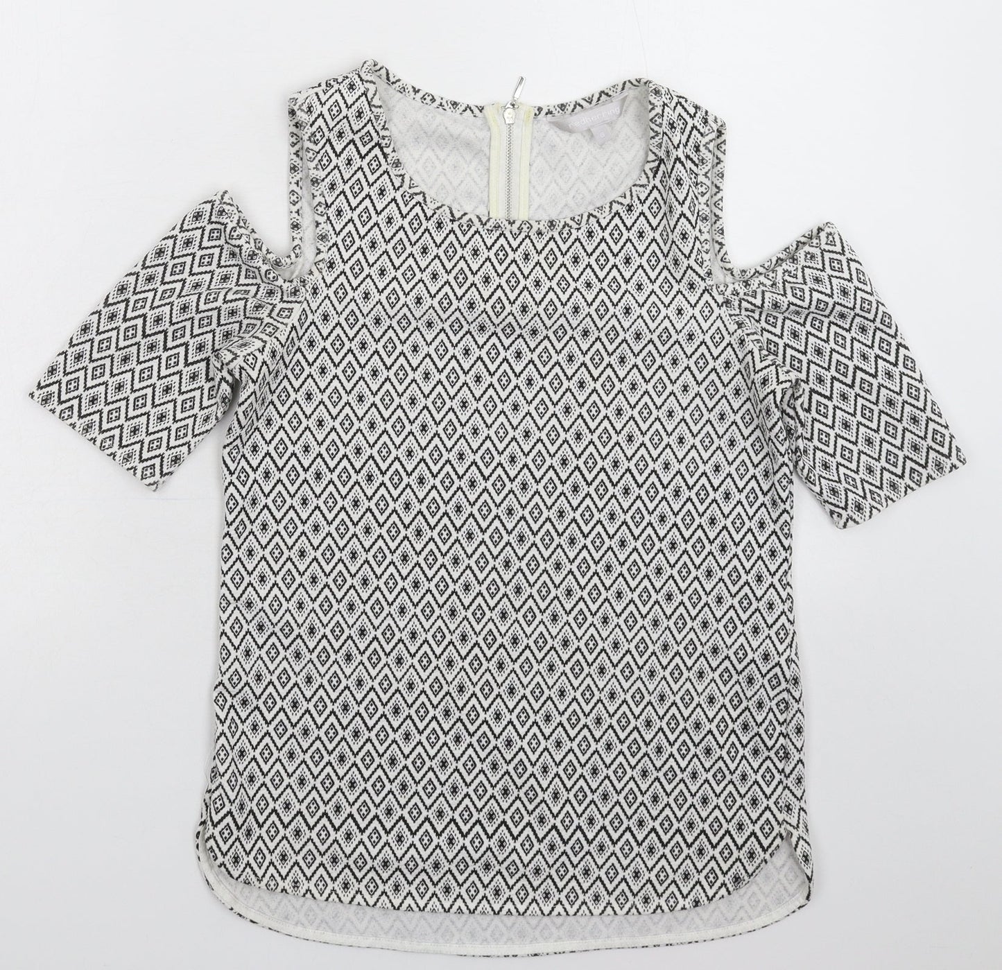 Womens UK Size 8 Red Herring White Basic T-Shirt