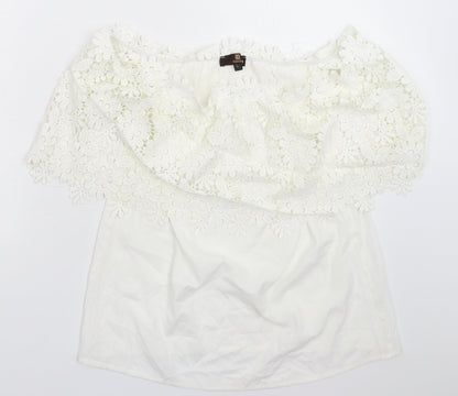 Womens UK Size L Isassy White Basic Blouse