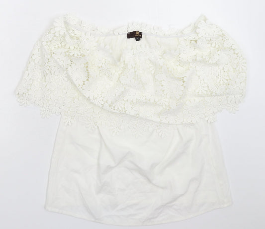 Womens UK Size L Isassy White Basic Blouse