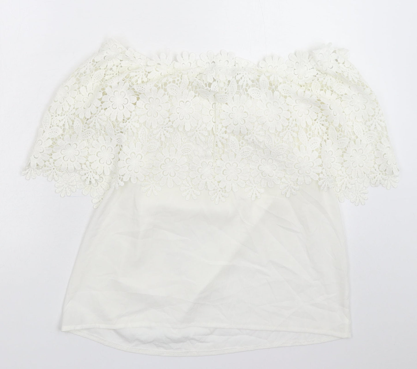 Womens UK Size L Isassy White Basic Blouse