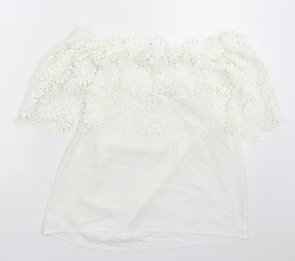 Womens UK Size L Isassy White Basic Blouse