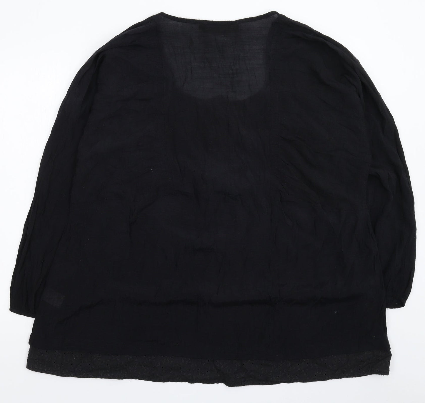 Zay Womens Black   Shirt Dress  Size L