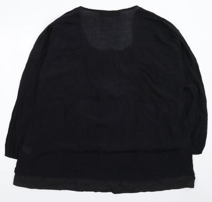 Zay Womens Black   Shirt Dress  Size L