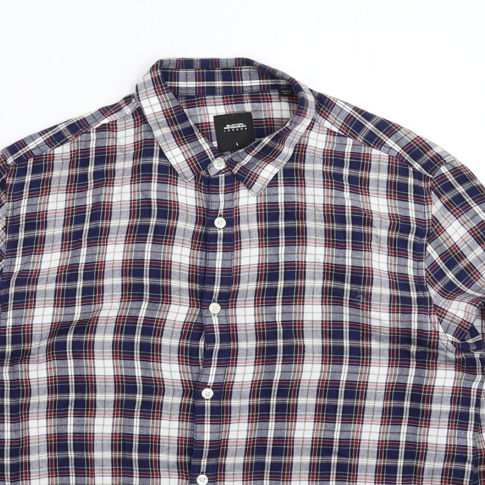 Mens UK Size L Burton Multicoloured  Button-Up Long Sleeve Casual Shirt