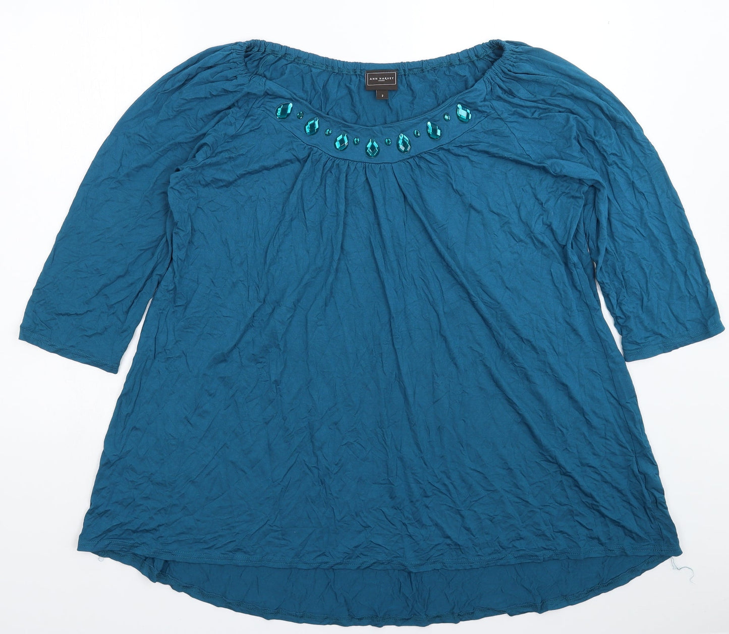 Ann Harvey Womens Blue   Basic Blouse Size M  - Oversized