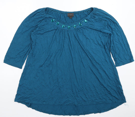 Ann Harvey Womens Blue   Basic Blouse Size M  - Oversized