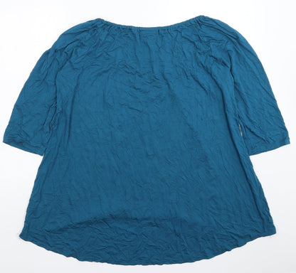 Ann Harvey Womens Blue   Basic Blouse Size M  - Oversized