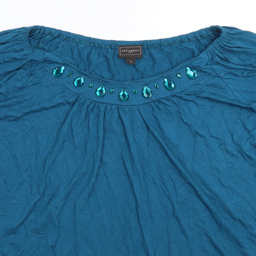 Ann Harvey Womens Blue   Basic Blouse Size M  - Oversized