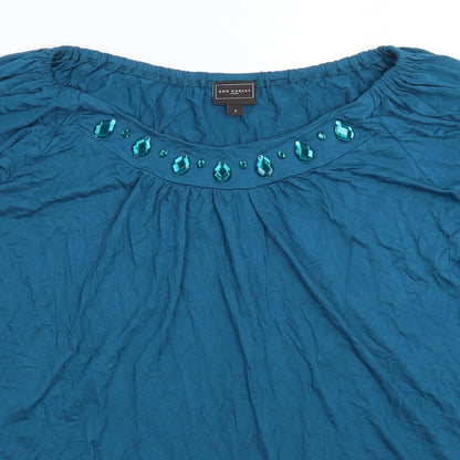 Ann Harvey Womens Blue   Basic Blouse Size M  - Oversized