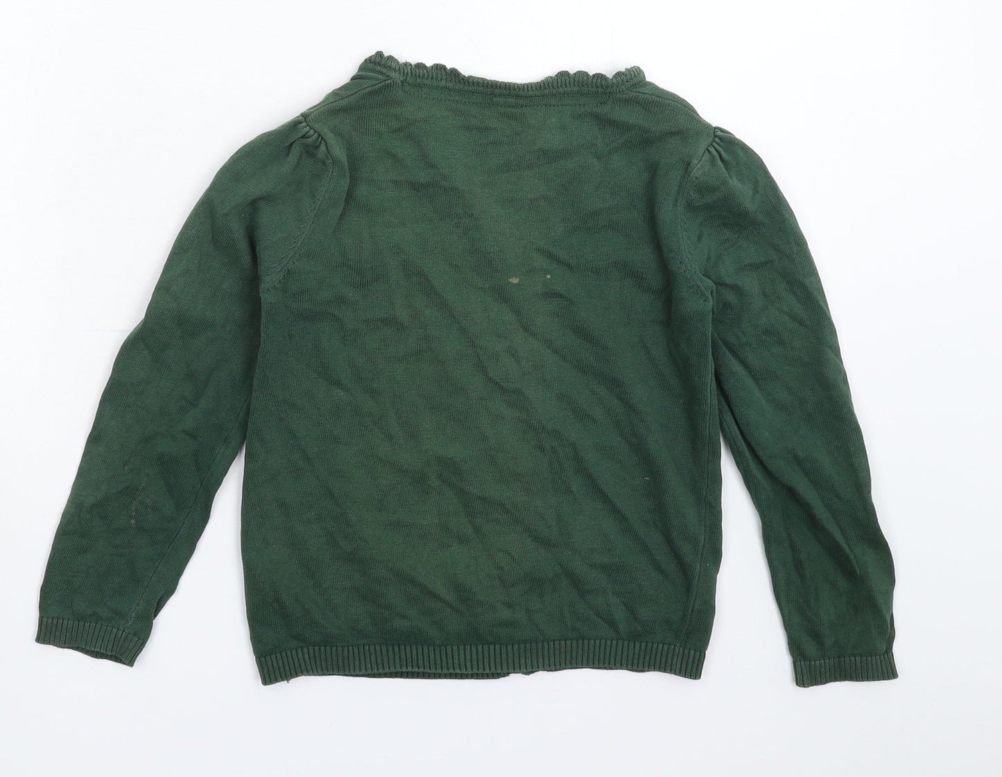 TU Girls Green  Knit Cardigan Jumper Size 6 Years