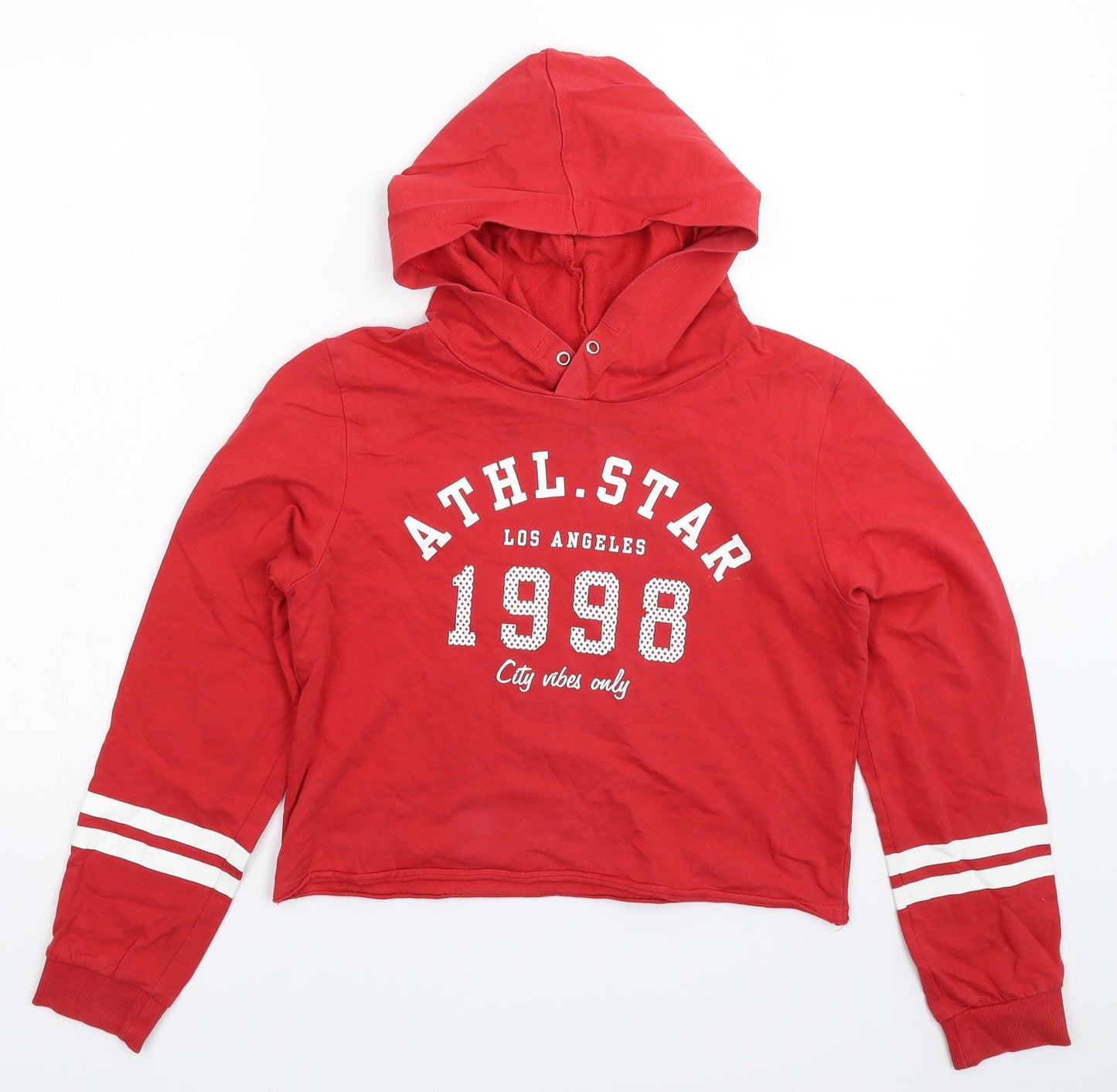 H&M Girls Red   Pullover Hoodie Size 14 Years