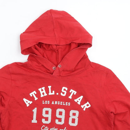 H&M Girls Red   Pullover Hoodie Size 14 Years