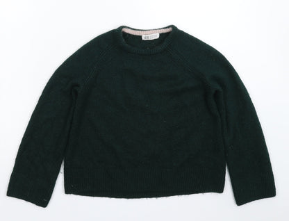 H&M Girls Green  Knit Pullover Jumper Size 14 Years