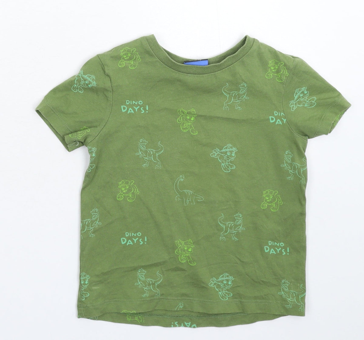 Additional front view of George girls’ green basic t-shirt, size 2-3, years