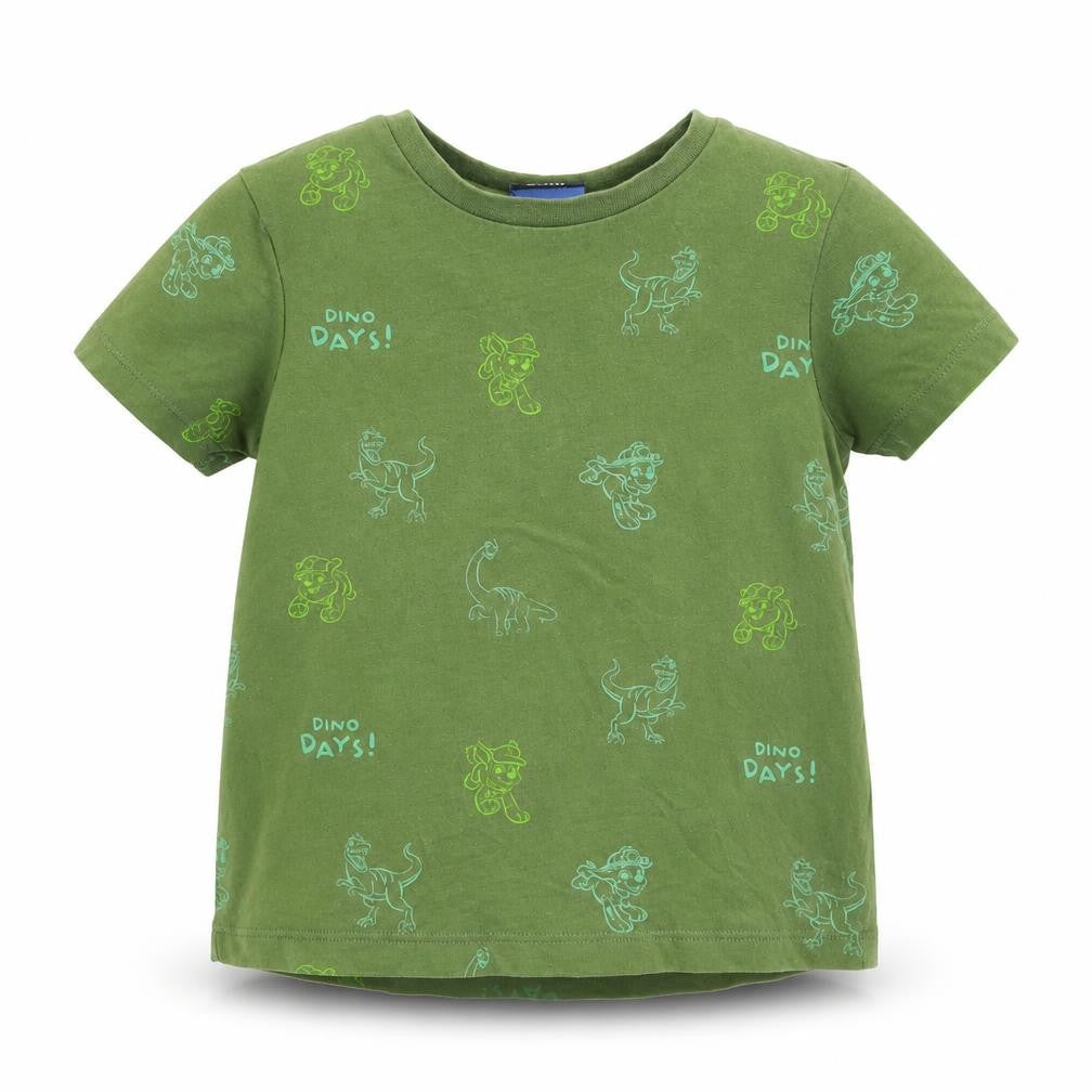 Front view of George girls’ green basic t-shirt, size 2-3, years