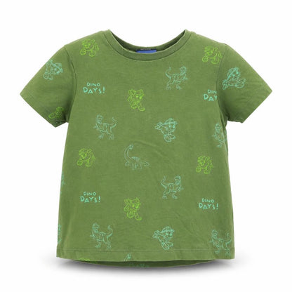 Front view of George girls’ green basic t-shirt, size 2-3, years