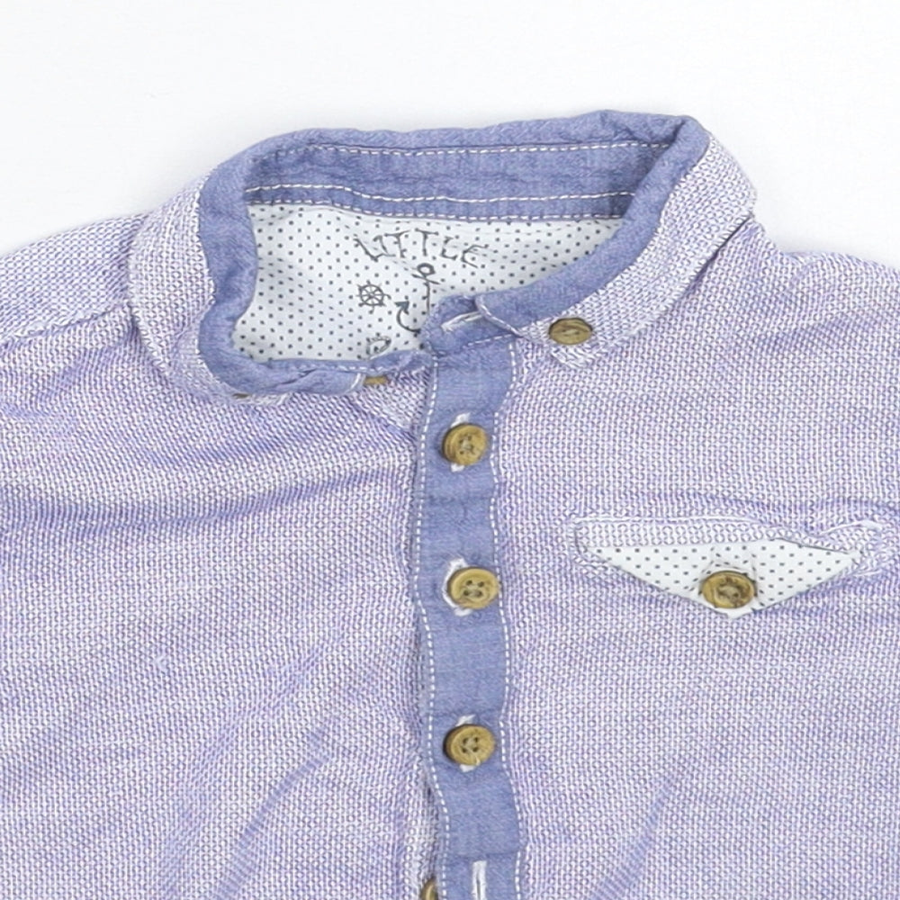 Matalan Baby Blue   Basic Button-Up Size 18-24 Months