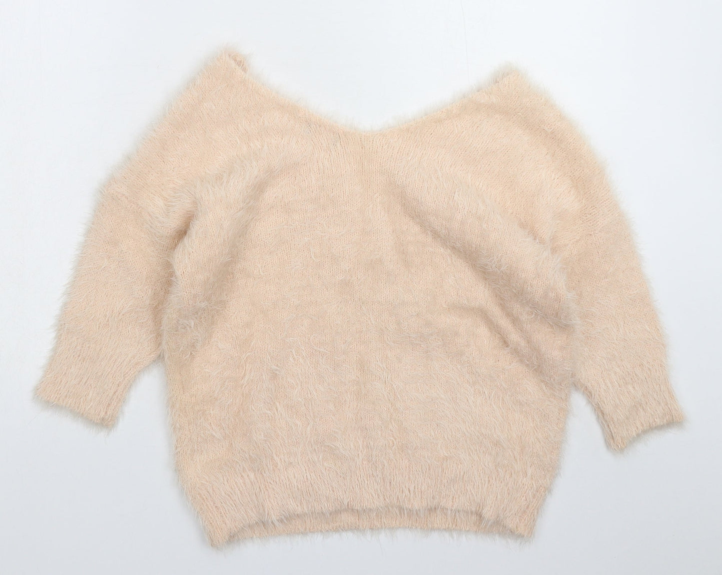 F&F Womens Beige  Knit Pullover Jumper Size 10