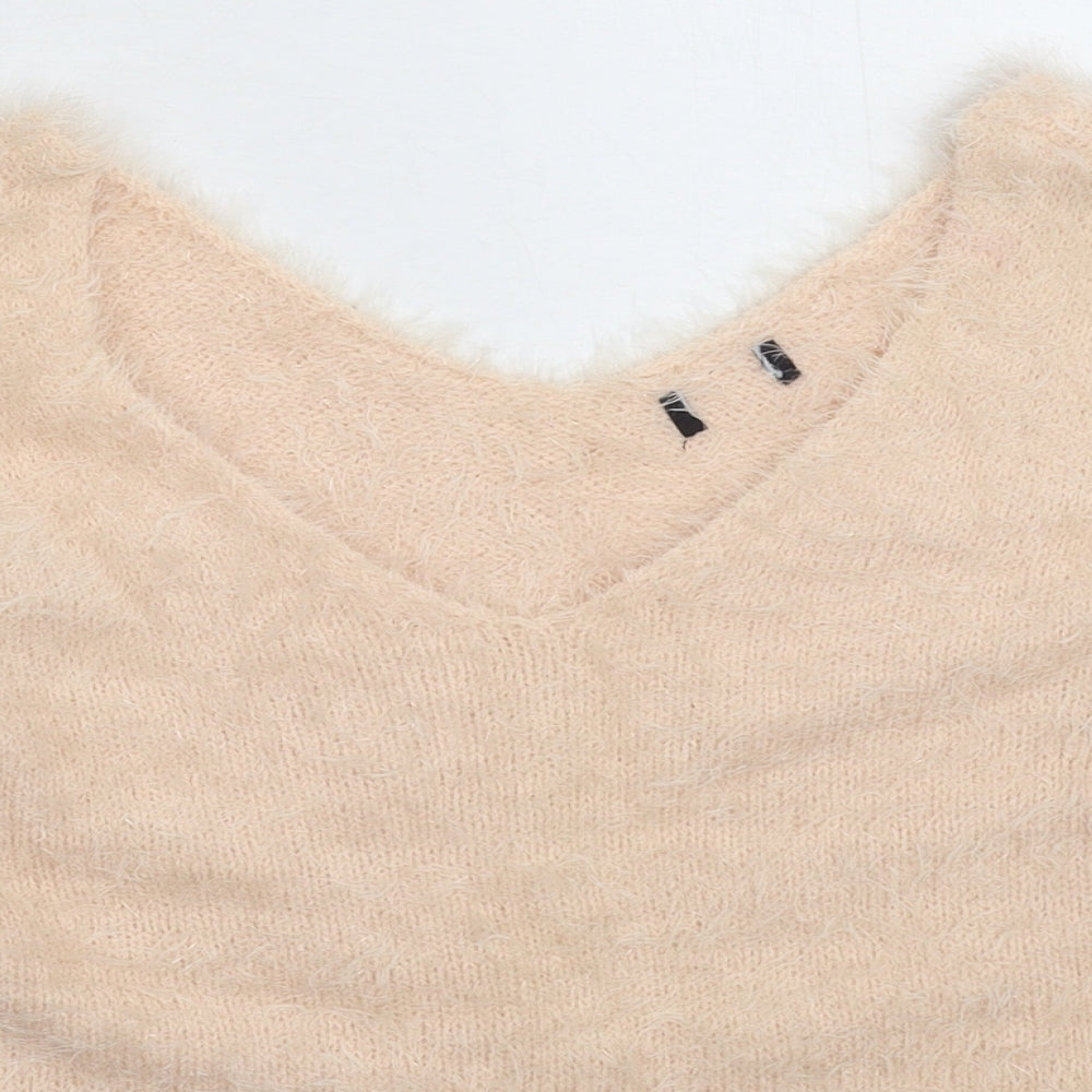 F&F Womens Beige  Knit Pullover Jumper Size 10