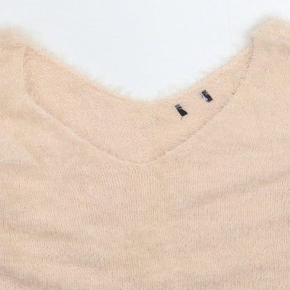 F&F Womens Beige  Knit Pullover Jumper Size 10
