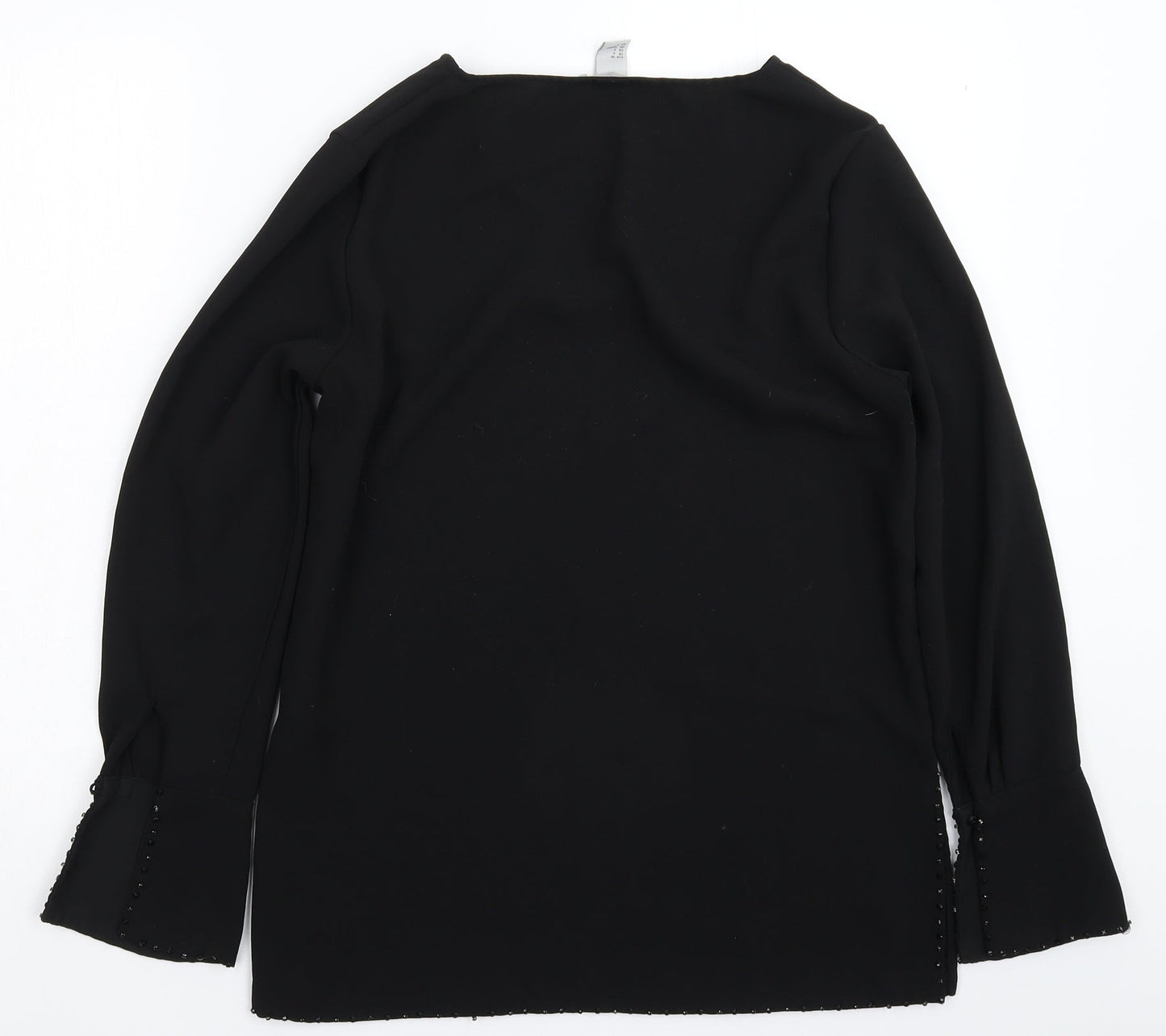Womens UK Size 10 H&M Black Basic Blouse
