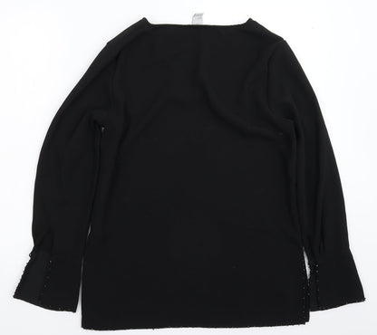 Womens UK Size 10 H&M Black Basic Blouse