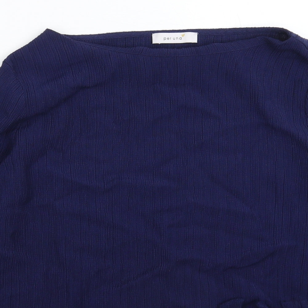 Womens UK Size 10 Marks and Spencer Blue Pullover Jumper