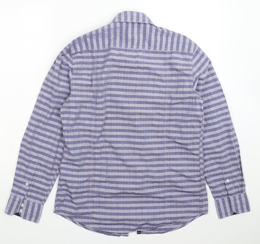 Arrow Mens Blue Striped   Button-Up Size M