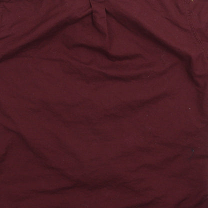 Mens UK Size M Burton Brown  Button-Up Short Sleeve Casual Shirt