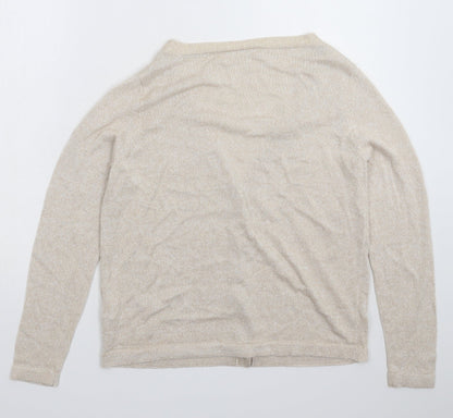 Villa Womens Beige  Knit Cardigan Jumper Size M