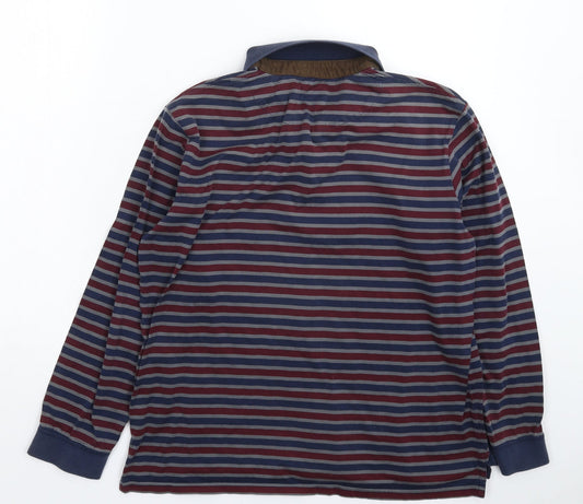 Indian Terrain Mens Multicoloured Striped   Polo Size M